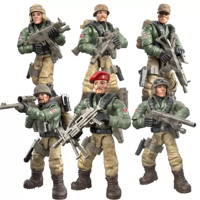 Mini-Soldaten-Militär-Actionfiguren, Armee-Modell, Baustein-Spielzeug mit meh...