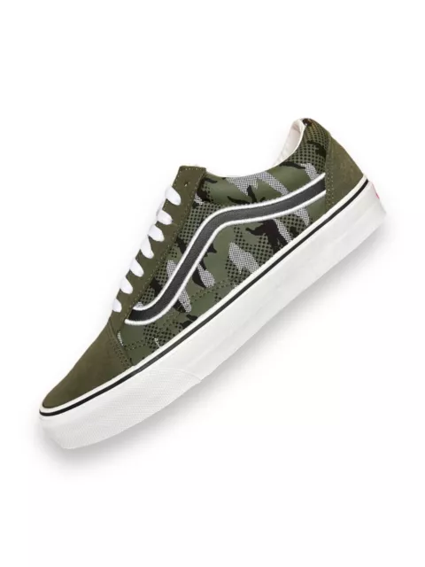 Vans Old Skool Khaki Camouflage Sneaker Herren Turnschuhe Olive Camo Neu OVP