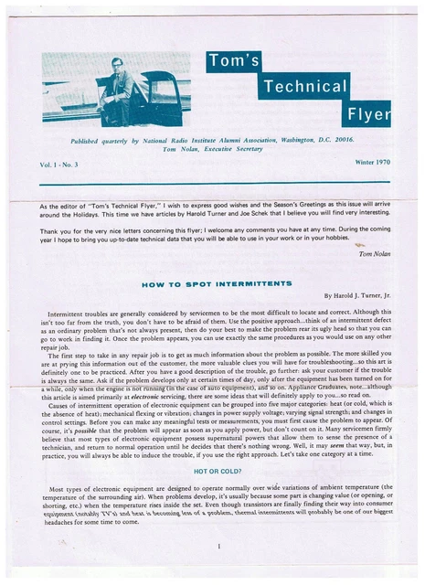Tom's Technical Flyer How To Spot Intermittents