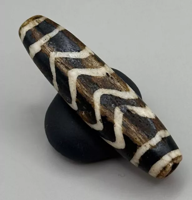 Ancient Pyu Pumtek Old Bead With Rare Pattern