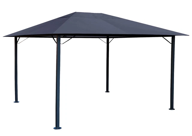 Quick-Star Metall Garten Pavillon Nizza 3x4m Antik Partyzelt Grau