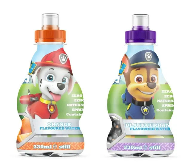 Paw Patrol Flavoured Spring Water, Zero Sugar w/ Vitamins (12 x 330ml bottles)