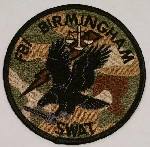 FBI Birmingham Alabama SWAT Team Special Weapons and Tactics 3.75" AOR1 Patch