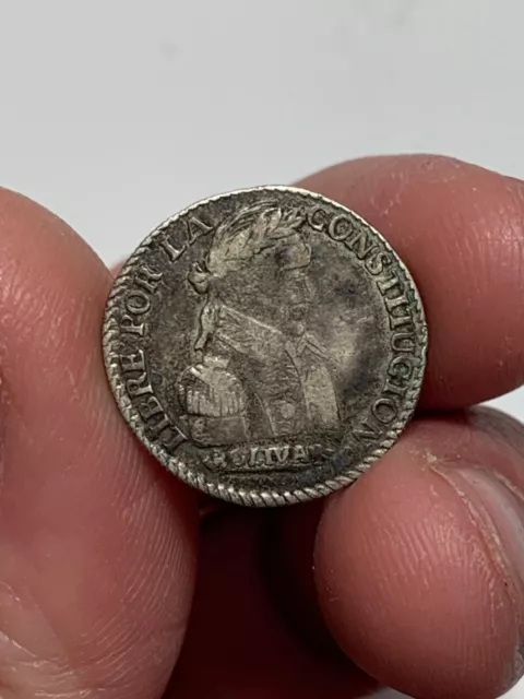 1830 Bolivia JL 1 Sol Silver Coin KM#94a, Choice Original