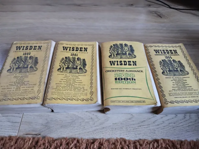 Wisden Cricketers'  Almanacs JOBLOT OF 4 Editions 1960-1964  - Soft Cover