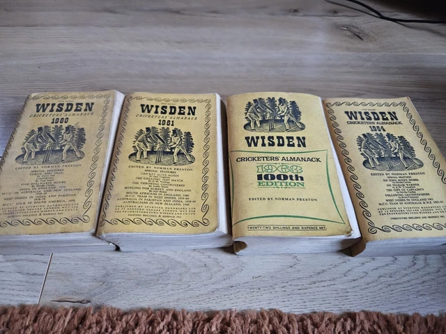 Wisden Cricketers'  Almanacs JOBLOT OF 4 Editions 1960-1964  - Soft Cover