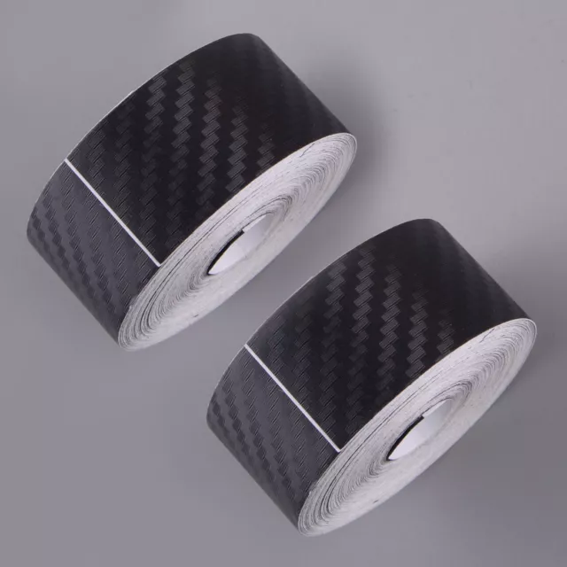 2 Rolls 1" Carbon Fiber Body Stripe Vinyl Tape DIY Sticker Decal Self Adhesive