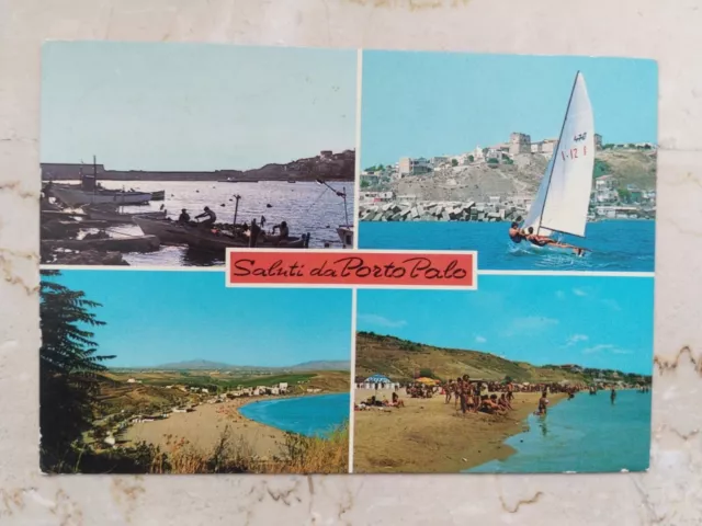 Agrigento Porto palo di Menfi vedute saluti da  postcard ak