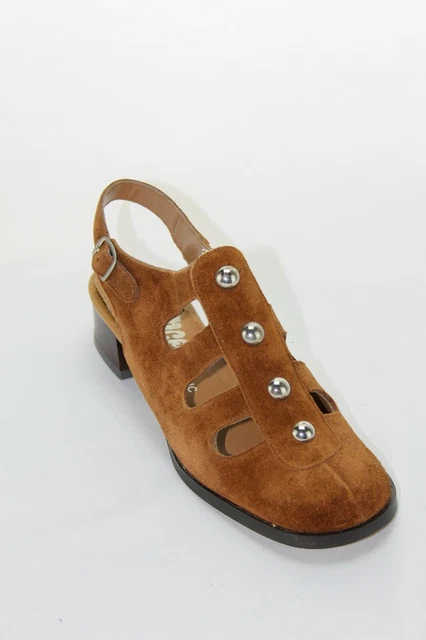 Bambini Sandali Ragazze Tgl 34 Navajo Scamosciato Braun Vero Vintage 80er