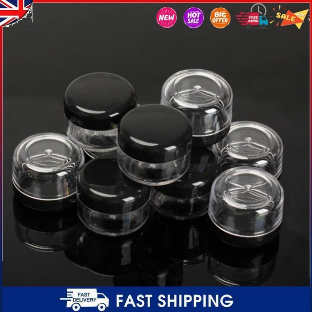 C- 10PCS Cosmetic Empty Pots Transparent 5g/ml Eyeshadow Cream Lip Balm Containe
