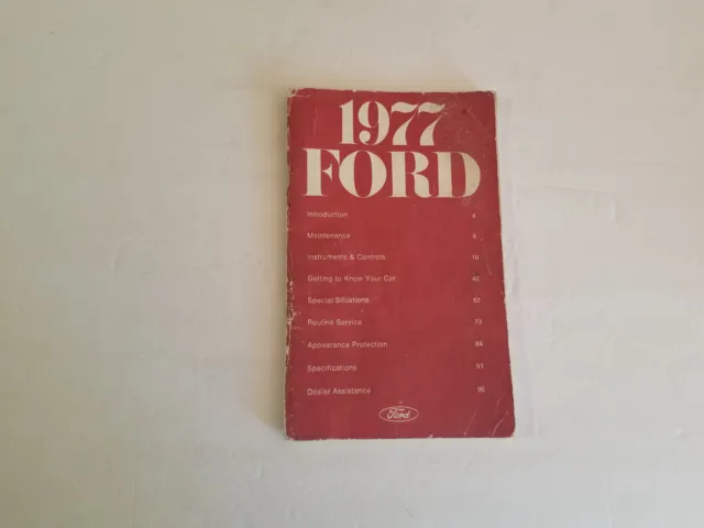 1977 Ford Owner's Manual