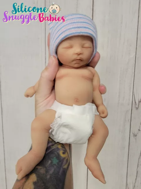 Made in USA 8" Micro Preemie Full Body Silicone Baby Girl Doll Izzy