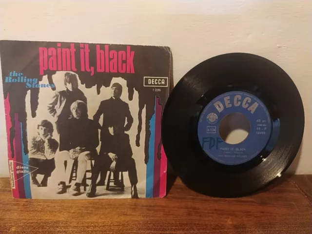 The Rolling Stones – Paint It, Black/ Long long while - 45 giri, Decca, It, 1966