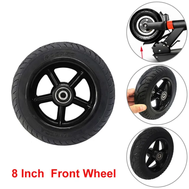 8 Inch Electric Scooter Front Wheel Solid Tire 200x50 Full Wheel With Wheel Hub