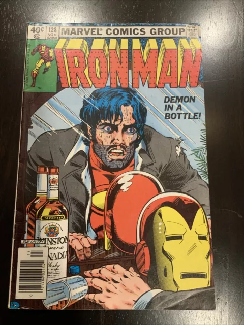 Marvel Comics Iron-Man 128 Demon In A Bottle Story 1979 Alcohol Cover