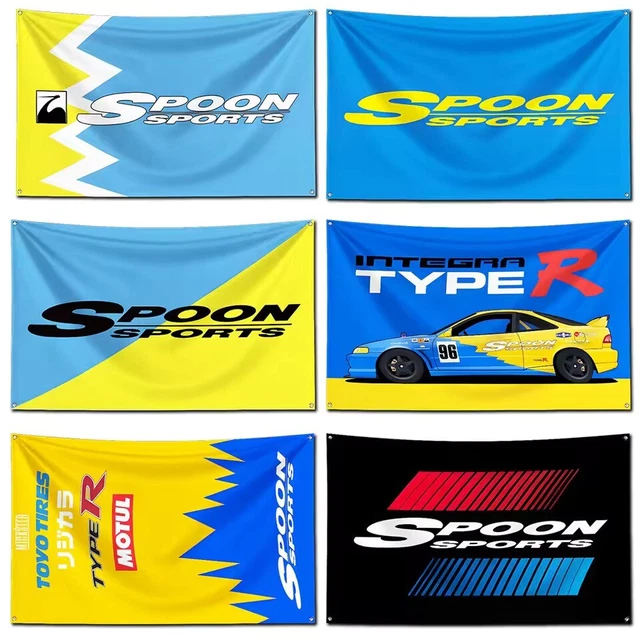 Spoon Sports Racing Flag Type One FD2 EG6 DC5 S2000 Banner JDM