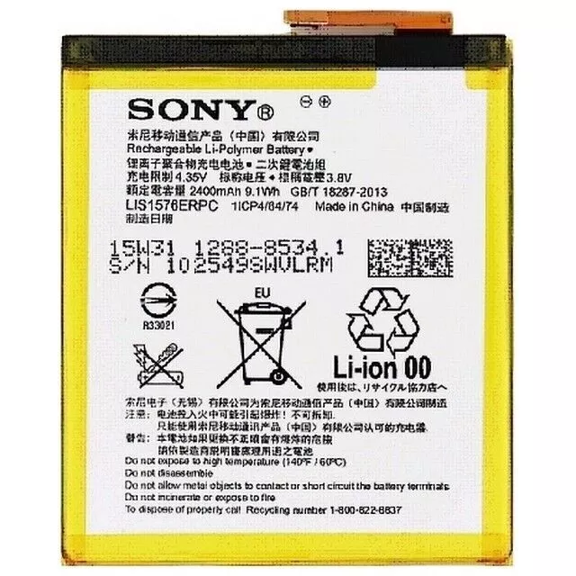 Sony Batterie Original LIS1576ERPC 1288-8534 pour Xperia M4 Aqua 2400mAh Utilisé