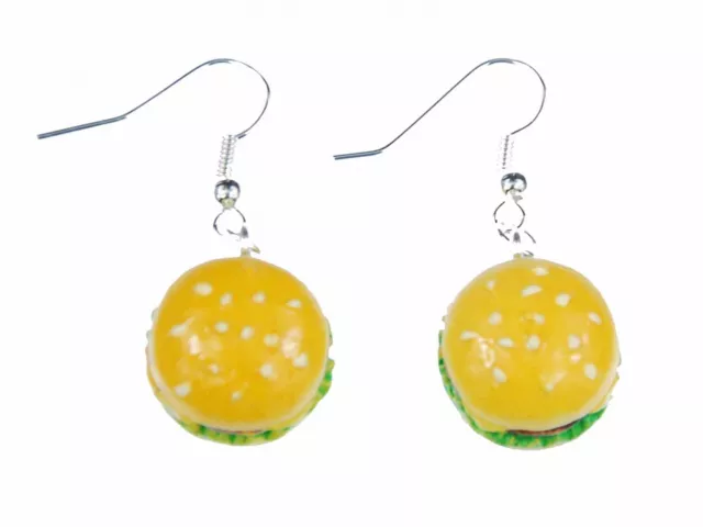 Hamburger Big Cheeseburger Ohrringe Miniblings Hänger Burger Fast Food Kawaii 20