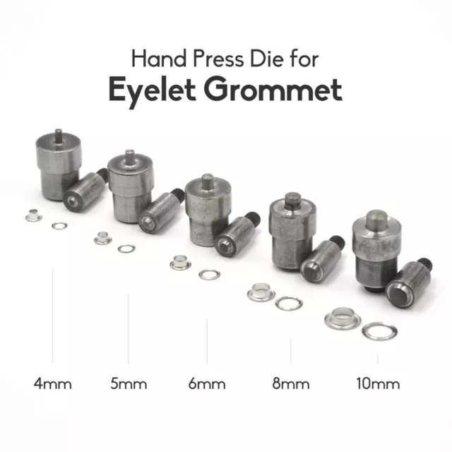 Hand Press Die for Eyelet Grommet Setter Setting Tools 3,4,5,6,7,8,10,12,14,20mm