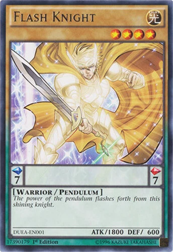 Yugioh! Flash Knight - DUEA-EN001 - Rare - 1st Edition Near Mint, English