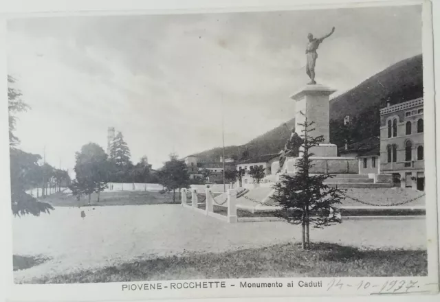 Cartolina Piovene Rocchette Monumento Vicenza Veneto Animata Paesaggistica