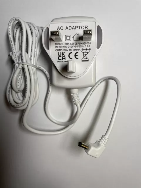 White Replacement Charger for 6V for VTech VM3261 Digital Video Baby Monitor