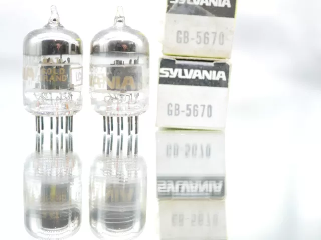 2x GB5670 Sylvania USA RÖHRE TUBE NOS IN BOX