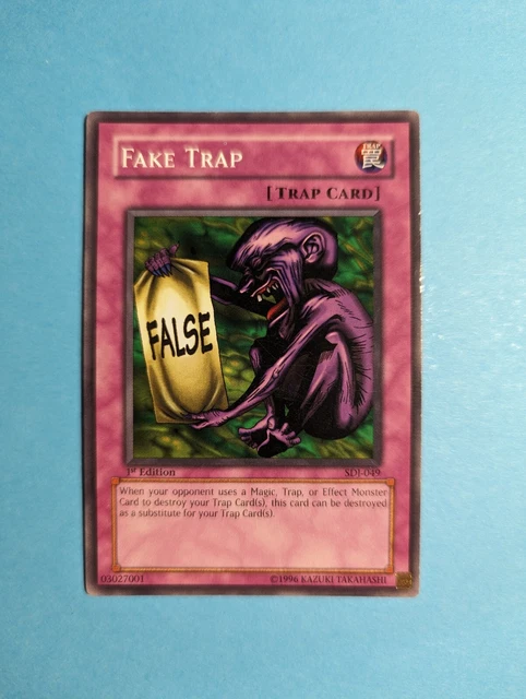 FAKE TRAP (SDJ-049) Yu-Gi-Oh Card 1.48 - PicClick UK