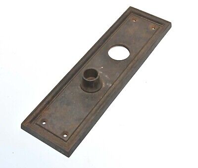 Vintage Corbin Large Cast Metal Door Knob Backplate Not Brass 10 X 3 1/2