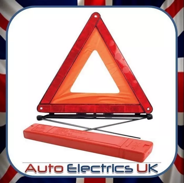 UK Large Warning Car Triangle Reflective Road Emergency Breakdown Safety Hazard