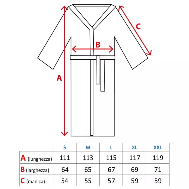 Accappatoio spugna 340gr cotone uomo/donna con cappuccio S-M-L-XL-XXL mod.ACTIVE 3