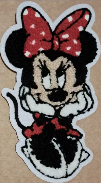 Disney Minnie Mouse 6.25" chenille fabric sew on patch