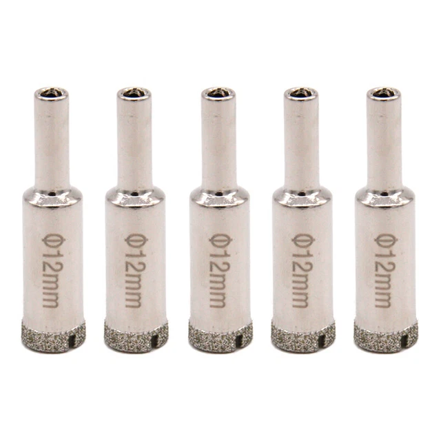 5PCS 12mm Small Diamond Hole Saw Hollow Core Drill Bit for Glass Ceramics etc.