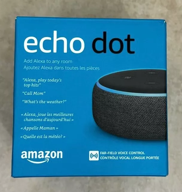 ECHO DOT (3ÈME génération), Enceinte connectée avec Alexa, Tissu anthracite  EUR 32,00 - PicClick FR