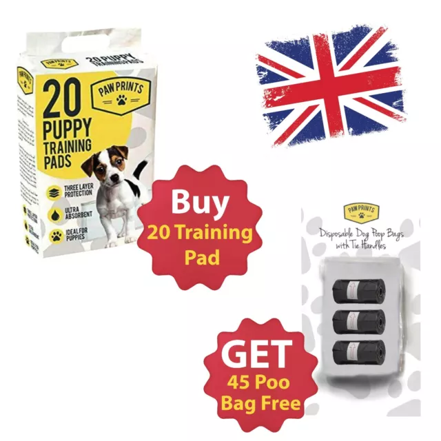 20Large Puppy Training Trainer Train Pads Toilet Pee Wee Dog Pet Poo bag free UK