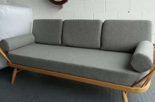 Cushions & Covers only+Bolsters. Ercol Studio Couch/Daybed. Clensey Grey