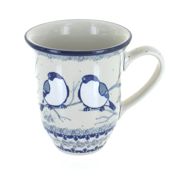 Blue Rose Polish Pottery Bluebird Large Coffee Mug