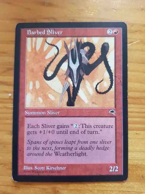 1x MTG Magic The Gathering TCG Barbed Sliver Common - Tempest