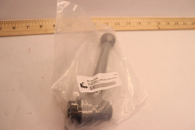 KIPP Adjustable Ball Knob Handle Steel Silver Gray M16 K0120.316