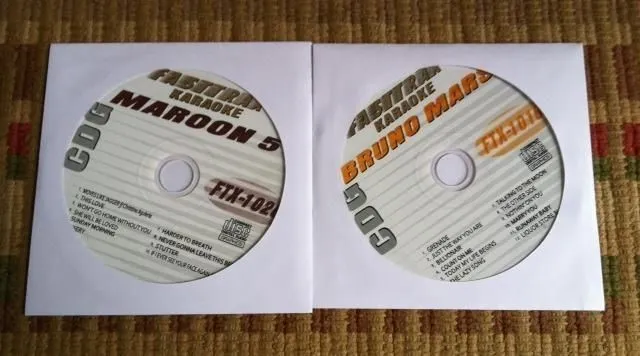 2 Karaoke Cdg Set Rock,Pop Bruno Mars/Maroon 5 Cd+G Lot Music Songs Cd Cds