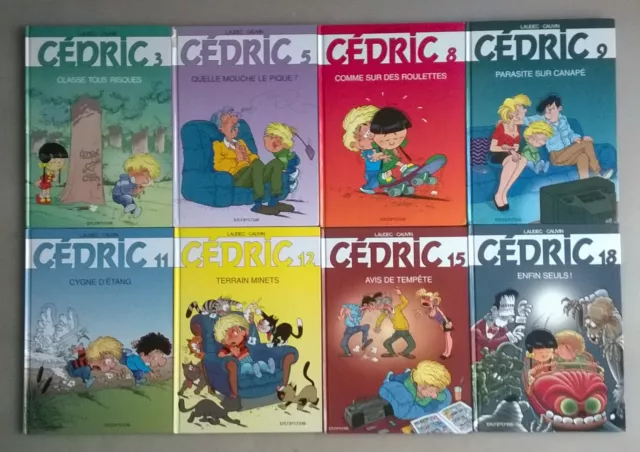 Lot de 10 BD " CEDRIC " par LAUDEC-CAUVIN - Editions DUPUIS