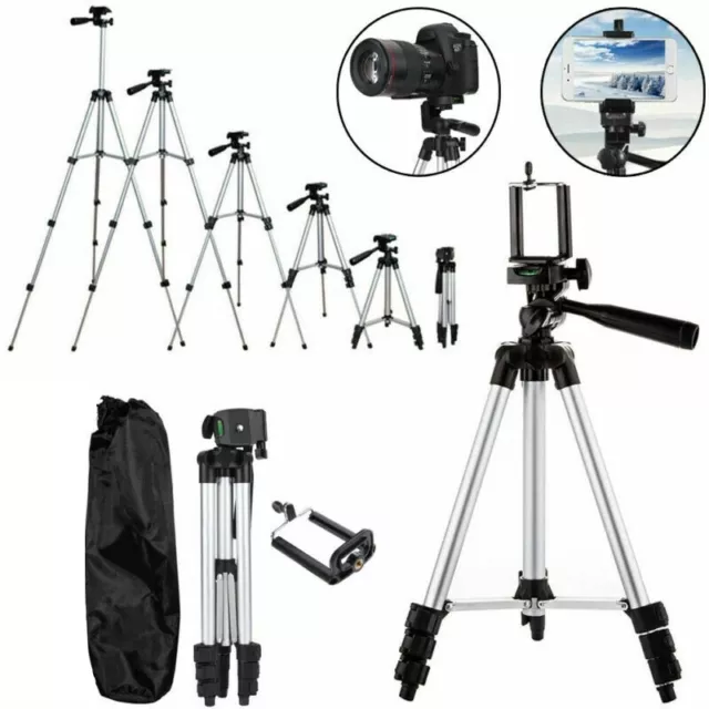 Professional Camera Tripod Stand Holder Mount For iPhone Samsung Cell Phone+ Bag
