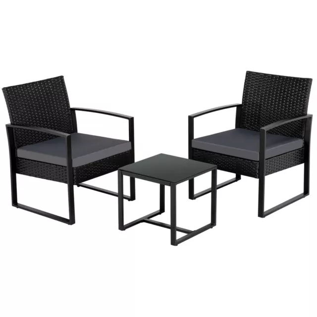 Conjunto de Mesa y Sillas Exterior Juego de Muebles Jardin con Cojines Terraza