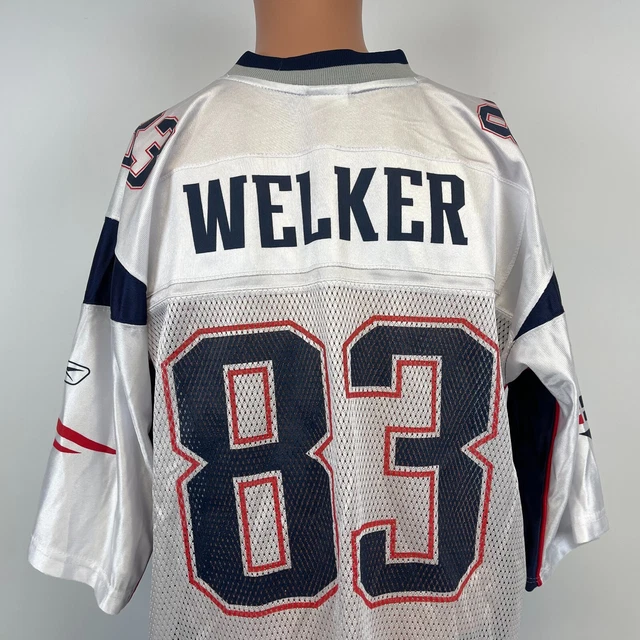 Reebok Wes Welker New England Patriots Road Replica Jersey NFL Football Size XL