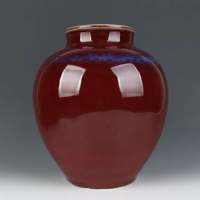 Chinese Antique Red Glazed Porcelain Pot
