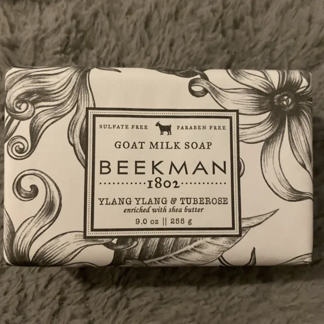 Beekman 1802 YLANG YLANG & TUBEROSE Goat Milk Soap 9 oz Full Size Bar NEW