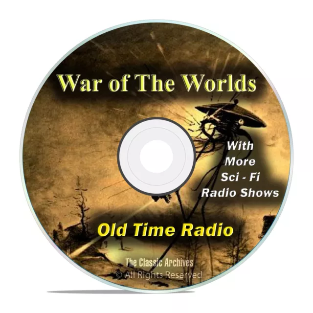 The War of the Worlds, HG Wells, with 960 Old Time Radio SCI FI Episodes DVD G54