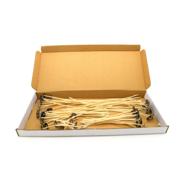 50 pcs High Quality Pre Waxed Wicks With Sustainers For Candle Making