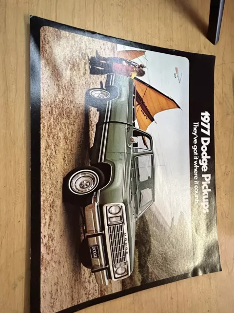 1977 Dodge Pickups Original Dealer Sales Brochure Oem Showroom Condition Trucks