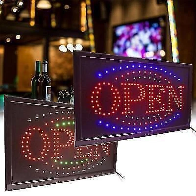 Animated Rectangle Open Sign for Bars Cafes Restaurants US Seller